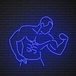 تابلو نئون طرح فیگور کد GYM010