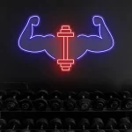 تابلو نئون طرح بازو کد GYM001