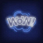 تابلو نئون طرح wow کد GAME012