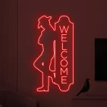 تابلو نئون طرح Welcome کد JOB084