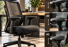 دسته صندلی اداری 2D، 3D و 4D چه تفاوتی دارند