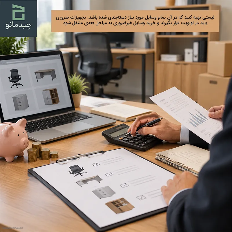 پر اولویتترین موارد برای تجهیز دفتر اجارهای 5 مدیریت هزینهها در فرآیند تجهیز دفتر اجارهای